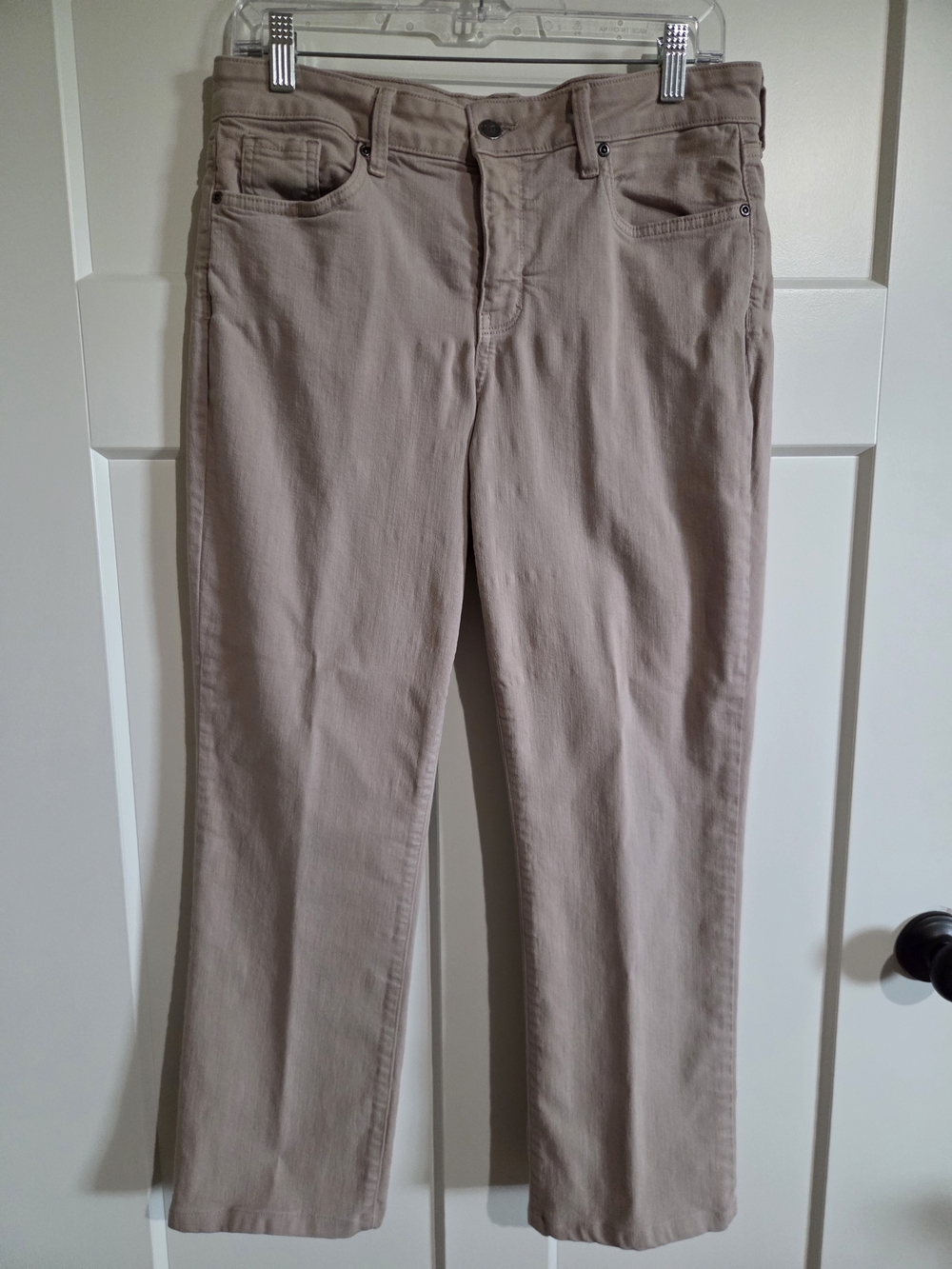 Chico's Straight-Leg Jeans in Taupe Beige